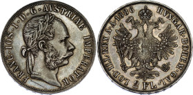 Austria 2 Florin 1886
KM# 2233, N# 33640; Silver; Franz Joseph I; XF+ with nice dark toning