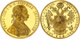 Austria 4 Ducat 1915 Restrike
KM# 2276; Franz Joseph I. Gold (.986) 13.96 g. Proof.