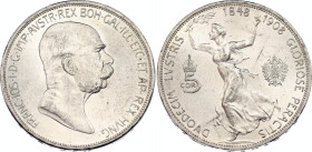 Austria 5 Corona 1908
KM# 2809, N# 12314; Silver; 60th Anniversary of the Franz Joseph I's Reign; AU-UNC, with full luster.