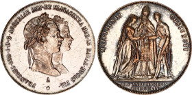 Austria 1 Gulden 1854 A
X# M1, N# 65023; Silver 13.02 g.; Franz Joseph I; Wedding of Franz Joseph and Elisabeth; Vienna Mint; XF-AUNC with hairlines