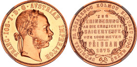 Austria 1 Florin 1875 Modern Copper Restrike Příbramský Zlatník NGC MS 69 RD
X# M2, N# 33434; Copper; Franz Joseph I; Pribram Mine - 1000 Meters Dept...