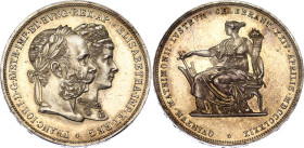 Austria 2 Gulden 1879
X# M5, N# 33587; Silver; Franz Joseph I; Silver Wedding Jubilee; UNC with minor hairlines & amazing toning