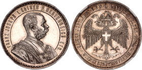 Austria Silver Medal "40th Anniversary of Reign" 1888 NGC MS 61
Horsky# 3843; Silver 22.15 g.; Franz Joseph I; Imperial jubilee shooting in Vienna