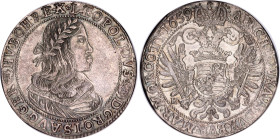 Hungary 1 Taler 1659 KB NGC AU 55
KM# 148, N# 72245; Silver; Leopold I; AUNC