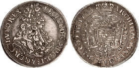 Hungary 1/2 Taler 1703 KB
KM# 251; Leopold I, Kremnitz Mint. Silver, XF-AU, dark patina, rare condition.