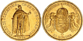Hungary 20 Korona 1894 KB
KM# 486; H# 2198; N# 33163; Gold (.900) 6.78 g.; Franz Joseph I; Mint: Kremnitz; AUNC.