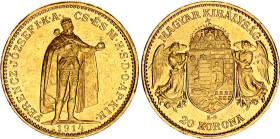 Hungary 20 Korona 1914 KB
KM# 486; Franz Joseph I, Kremnitz. Gold (.900) 6,78g. Mintage 176,000. UNC. Rare coin.
