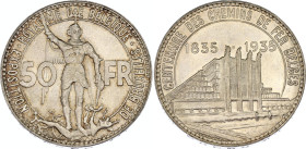 Belgium 50 Francs 1935 Original Box
KM# 106.1, LA# BFM-181, Schön# 71, N# 7421; Silver; Léopold III; French text; Brussels World's Fair 1935; Brussel...