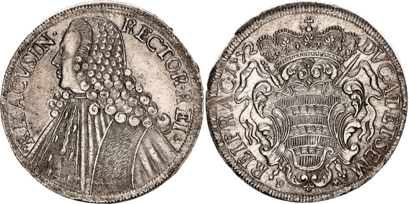 Croatia Ragusa 1 Tallero 1772 GA DM
KM# 18, N# 39953; Silver; UNC, very rare co...