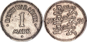 Estonia 1 Mark 1924 PCGS MS 63
KM# 1a, N# 11969; Nickel brass