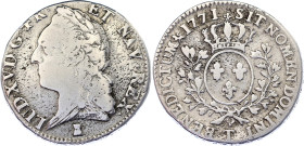 France 1/2 Ecu 1771 T
KM# 554.6, GadR# 315, N# 192675; Silver; Louis XV; VF