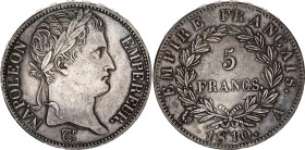 France 5 Francs 1810 A
KM# 694, N# 2108; Silver; Napoleon I; XF/AUNC with nice toning