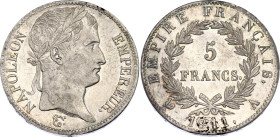 France 5 Francs 1811 A
KM# 694, N# 2108; Silver; Napoleon I; AUNC, with hairlines