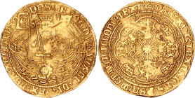 Great Britain England AV Ryal / Rosenoble 1468 - 1469 (ND)
Sp# 1951, Fr# 132, N# 205565; Gold 7.57 g.; Edward IV (1461-1470, 1471-1484); London Mint;...