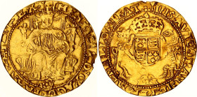 Great Britain 1/2 Sovereign 1544 - 1547 (ND)
Spink 2294. Fr. 167; Gold 5.19 g.; Henry VIII; Tower Mint; Mintmark "arrow"; XF, unmounted