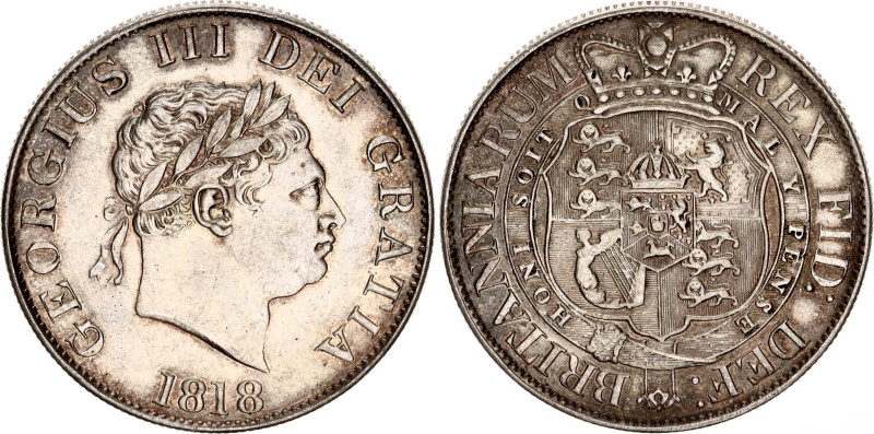 Great Britain 1/2 Crown 1818
KM# 672, Sp# 3789, N# 13169; Silver; George III; A...