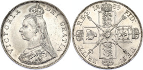 Great Britain 2 Florin 1889
KM# 763, N# 11098; Silver; Victoria; 'Double Florin'; UNC, with full luster.