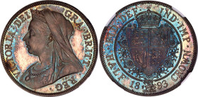 Great Britain 1/2 Crown 1893 Proof NGC PF 67 TOP GRADE
KM# 782, Sp# 3938. A premium gem, superbly preserved with startling splashes of iridescent blu...