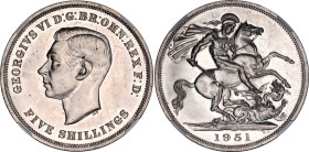 Great Britain 5 Shillings / 1 Crown 1951 NGC PL 63
KM# 880, Sp# 4111, N# 10641; Copper-nickel; George VI; Festival of Britain; UNC Prooflike