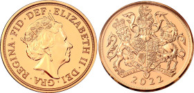 Great Britain 1 Sovereign 2022 NGC 69 DPL
N# 312715; Gold 7.98 g.; Elizabeth II; UNC