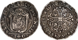 Italian States Venice 1 Scudo / 140 Soldi 1714 - 1715 (ND) AM
KM# 477, Dav. 1530; Silver; Giovanni Corner II