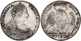 Italian States Venice 1 Tallero 1792
KM# 747, N# 105260; Silver; Lodovico Manin; AUNC, mint luster.