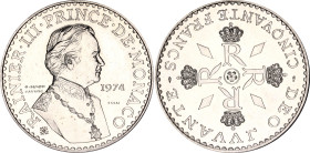 Monaco 50 Francs 1974 Ag Piefort Essai PCGS SP 64
KM# PE19, N# 327724; Silver; Rainier III; 25th Anniversary of the Reign of Prince Rainier III; Mint...