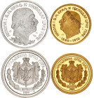 Montenegro 1 - 10 Perpera 1989 Restrike
Silver & Gold (.900) 3.38 g.; In original box; UNC. Rarity.