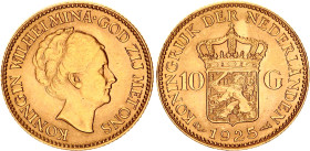Netherlands 10 Gulden 1925
KM# 162, N# 24451; Gold (.900) 6.73 g.; Wilhelmina I; UNC
