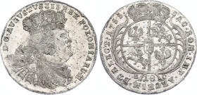 Poland Ort / 18 Groszy 1755 EC
KM# 167, Parchimowicz 1313; Silver; August III; Leipzig (Lipsk) Mint; XF