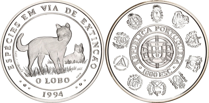 Portugal 1000 Escudos 1994
KM# 676a, N# 34420; Silver; Endangered Wildlife - Gr...