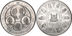 Spain 10000 Pesetas 1990
KM# 873, N# 102079; Silver (.925) 168.75 g., 73 mm., Proof; Juan Carlos I; Discoverers and Liberators - 5th Centennial of th...