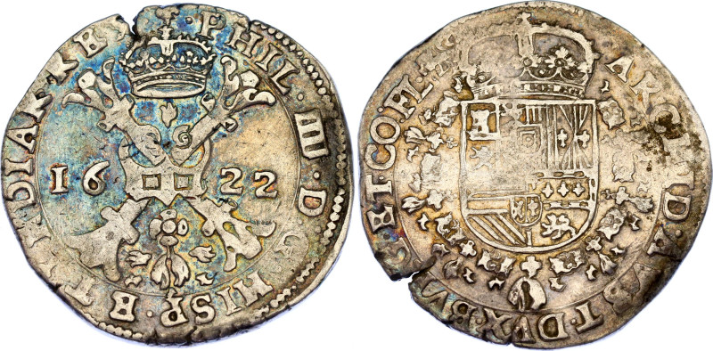 Spanish Netherlands Flanders Patagon 1622
KM# 34, Dav. 4464; Silver; XF with ni...