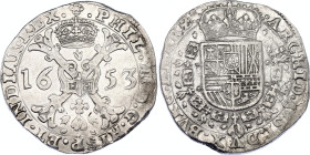Spanish Netherlands Brabant Patagon 1653
KM# 53.3, GH# 329; Silver; Brussels Mint; XF