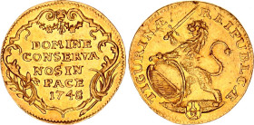 Switzerland Zurich 1/2 Ducat 1748
KM# 139, Hürlimann# 300, HMZ 2# 1162, N# 24248; Gold (.986) 1.72 g.; Rainier III; 110th Anniversary of the Accessio...
