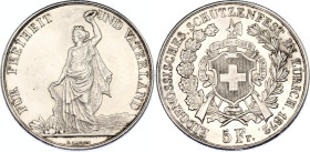 Switzerland 5 Francs 1872
Dav. 385, N# 17141; Silver; Zurich Shooting Festival; Mintage 10000 pcs; UNC, with full mint luster.