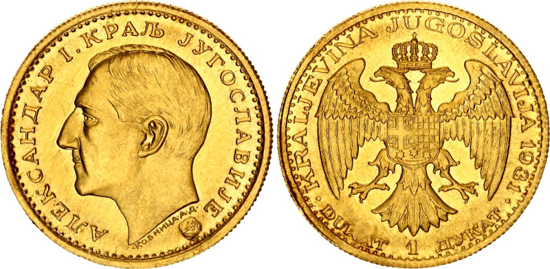 Yugoslavia 1 Dukat 1931 with Sword Countermark
KM# 12.3, N# 80614; Gold (.986) ...