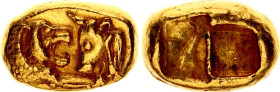 Ancient Greece Lydia Light Stater Kroisos Collector's Copy 561 - 546 BC
SNG Cop# 454; Gold 10.05 g.; Obv: Foreparts of lion and bull confronted,. Rev...