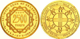 Kazakhstan 2500 Tenge 2009
KM# 45, N# 100881; Gold (.999) 7.78 g.; Silk Road; Ust-Kamenogorsk Mint; Mintage 1'000; UNC