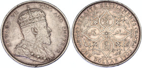 Straits Settlements 1 Dollar 1903 B
KM# 25, N# 15533; Silver; Edward VII; XF
