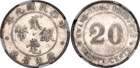 China Kwangtung 20 Cents 1920 (9) NGC MS 61
Y# 423, L&M# 150, N# 22630; Silver; UNC