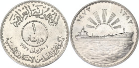 Iraq 1 Dinar 1972 AH 1392
KM# 140, N# 20719; Silver; Oil Nationalization; UNC, full mint luster, stunning condition.