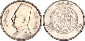 Egypt 2 Piastres 1929 BP AH 1348 NGC MS 64
KM# 348, N# 22390; Silver; Fuad; With full mint luster