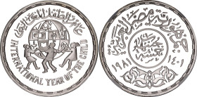 Egypt 5 Pounds 1981 AH 1401 NGC PF 69 Ultra Cameo
KM# 533, N# 24334; Silver., Proof; International Year of the Child; Mintage 10000 pcs