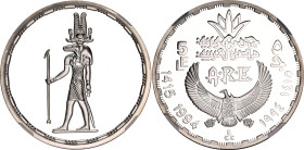 Egypt 5 Pounds 1994 AH 1415 NGC PF 69 Ultra Cameo
KM# 803; Silver., Proof; Ancient Treasure Collection - Sobek