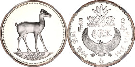 Egypt 5 Pounds 1994 AH 1415 NGC PF 68 Ultra Cameo
KM# 825; Silver., Proof; Ancient Treasure Collection - Egyptian Gazelle