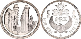 Egypt 5 Pounds 1994 AH 1415 NGC PF 69 Ultra Cameo
KM# 1879; Silver., Proof; Ancient Treasure Collection - Temple of Luxor