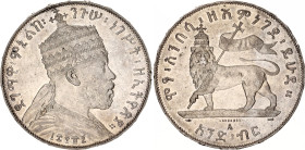 Ethiopia 1 Birr 1895 EE 1887 A
KM# 5, Schön# 6, N# 22984; Silver; Menelik II; Paris Mint; AUNC/UNC with minor hairlines