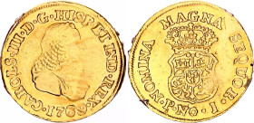 Colombia 1 Escudo 1769 PN J
KM# 35, Hernández# 677, N# 61407; Gold (.917) 3.38 g.; Carlos III; Popayan Mint; Unmounted