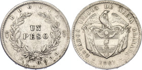 Colombia 1 Peso 1861
KM# 138, N# 246108; Silver; XF